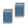 Ladelle Entertainer Set of 6 Cotton Kitchen Towels Blue