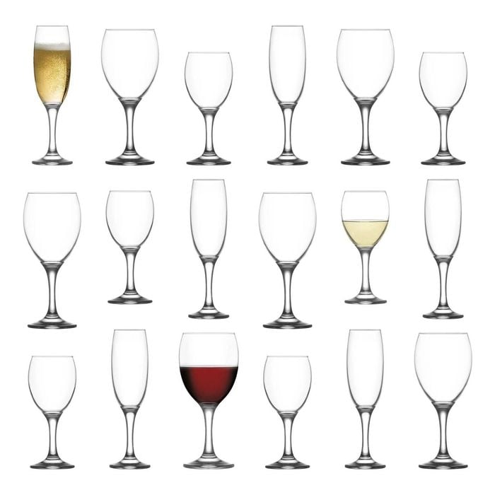 LAV 18pc Empire Wine Glasses & Champagne Flutes Set