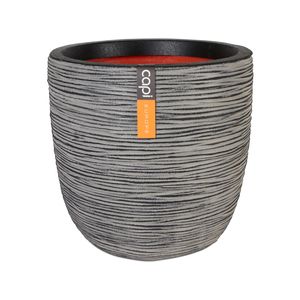 Capi 43 x 41cm Anthracite Rib Outdoor Plant Pot