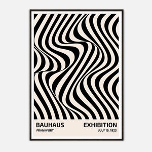 Galrie Bauhaus 1923 Exhibition Poster Art Print Modernist Design, Black Frame, 70 x 100cm (28 x 40inch)