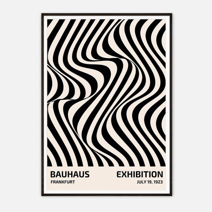 Galrie Bauhaus 1923 Exhibition Poster Art Print Modernist Design, Black Frame, 70 x 100cm (28 x 40inch)