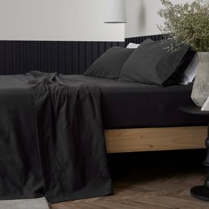 Bedding Co. Flannelette Sheet Set 100% Organic Cotton Charcoal King
