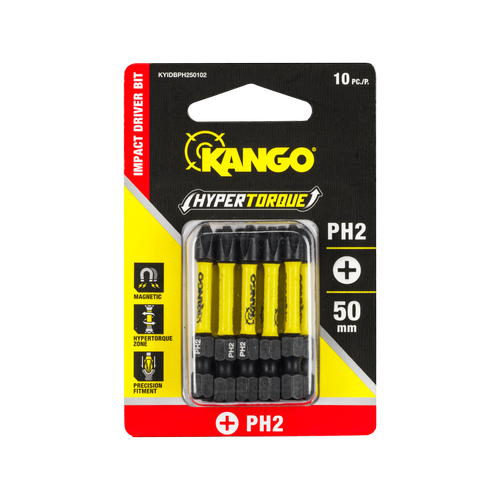 Kango Hypertorque 50mm PH2 Impact Driver Bit 10 Pack Bunnings Australia