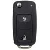 The Key Warehouse 2 Button Remote Flip Key Housing To Suit Vw - Various Models - Hu66 Blade