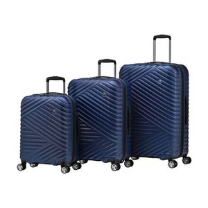 3pc Eminent Kimono Suitcases Set Hard Shell Travel Luggage Blue