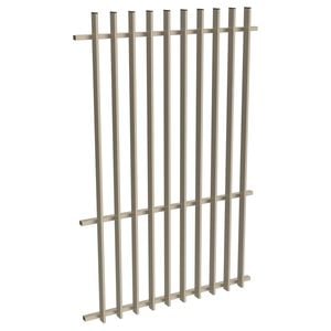 ProtectorAl 350 - 1200 x 1800mm Paperbark Aluminium Radiator Pool Fence Panel With Mid Rail