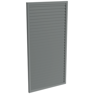 ProtectorAl 300-1000W X 1001-2000H Monument Aluminium Welded Louver Panel Horizontal 5mm overlap