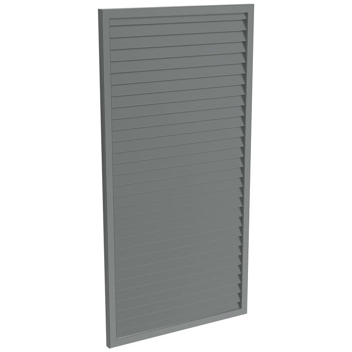 ProtectorAl 300-1000W X 1001-2000H Monument Aluminium Welded Louver Panel Horizontal 5mm overlap