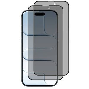 2 Pack MEZON Apple iPhone 17 Air (6.5") Privacy Anti-Spy Fingerprint Unlock Tempered Glass