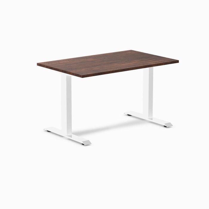 Desky Fixed Height American Rustic Pine Softwood Desk 120x75cm White Leg