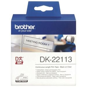 Brother Continuous Clear Film – 62mm X 15.24m Roll For Custom Label Printing