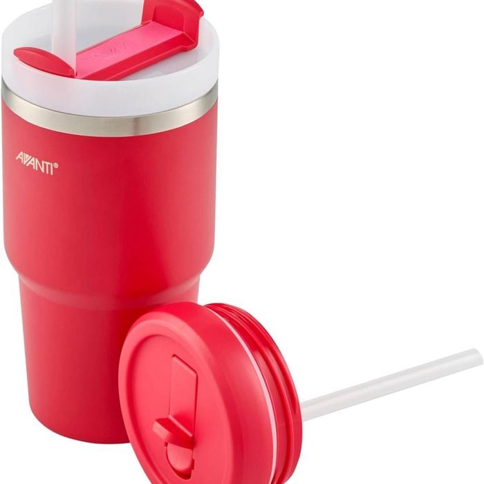 Avanti Hydroquench Insulated Smoothie Tumbler With 2 Lids 550ml - Red