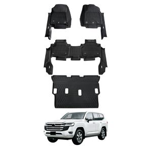 AUSGO 3-Row Set 7D Injection Floor Mats For Toyota LandCruiser 200 Series LC200 GX / GXL 2012-2021 Car Floor Liners Cargo Mat