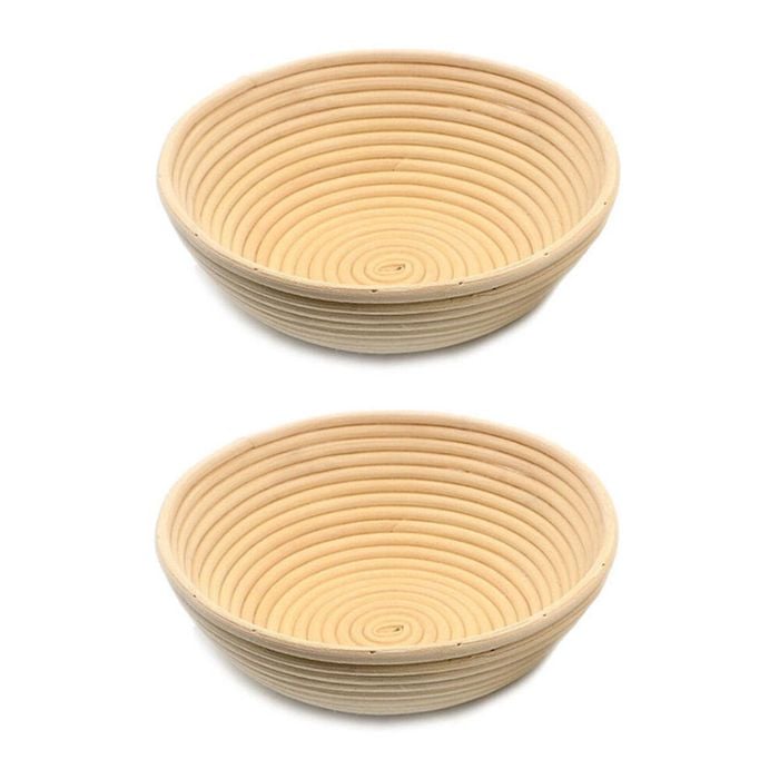 2PK Brunswick Bakers Round Rattan 20cm Bread Banneton Basket Sourdough Basket