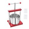 Vevor 1.6 Gal Fruit Wine Press Red 2 Stainless Steel Barrels Cider Apple Grape Tincture Making