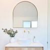 Future Glass Kira Arch Mirror - 800 x 760mm - Antique Brass