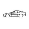 Ignite Laser Porsche 944 Turbo Silhouette Metal Wall Art Rustic Metal 23.6inch/60cm