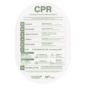 ProtectorAl 387 x 565mm Eucalyptus Oval CPR Chart