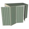 Build-a-Shed 0.8 x 3 x 2m Single Hinged Door Shed with Double Hinged Side Doors - Green
