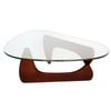 Sk Designer Living | Replica Isamu Noguchi Glass Coffee Table - Walnut