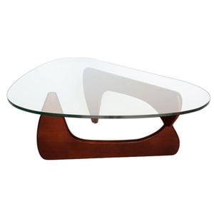 Sk Designer Living | Replica Isamu Noguchi Glass Coffee Table - Walnut