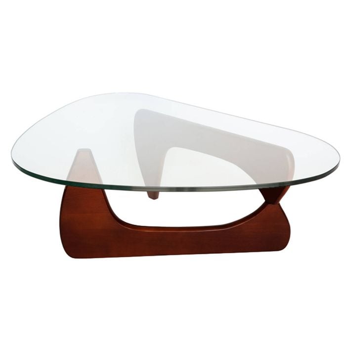 Sk Designer Living | Replica Isamu Noguchi Glass Coffee Table - Walnut