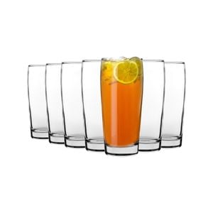 LAV 12 Piece Bardi Classic Willi Becher Beer Glass Set - German Style Craft Beer Ale Glasses - Clear - 370ml