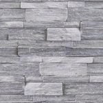 Superfresco Easy 52cm x 10m Grey Stone Wall Wallpaper - 52cm x 10m