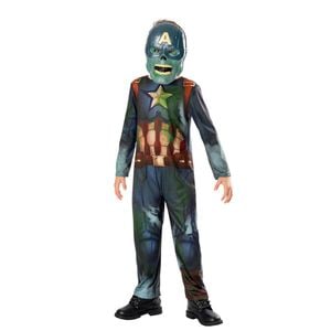 Marvel Size 5-6y Captain America What If Zombie Jumpsuit Kids Costume Party