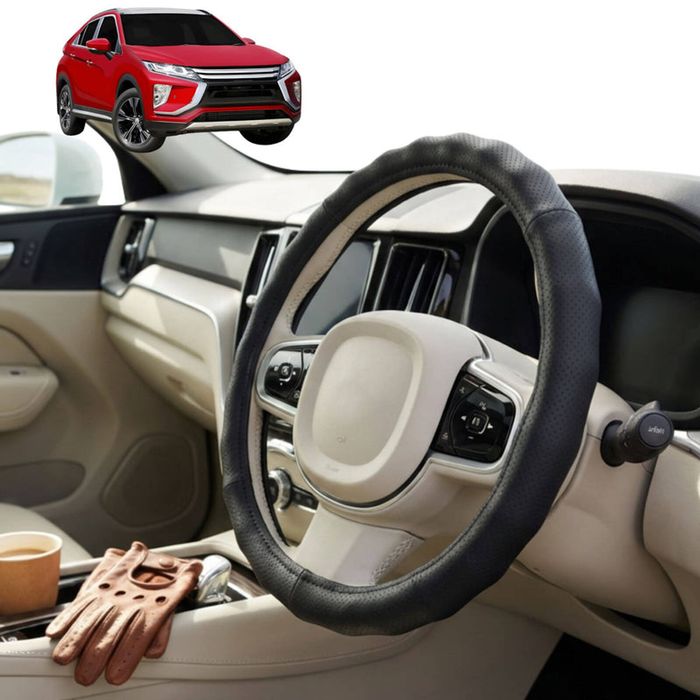 Australian Goose Steering Wheel Cover for Mitsubishi Eclipse Cross 2017 - Current (YA) Circle Black