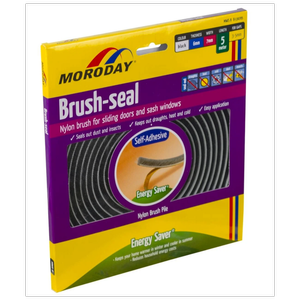 Moroday 6 x 7mm x 5m Black MWS8 Self-Adhesive Brush Seal