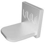 ProtectorAl White Matt Aluminium Friction Fit Handrail End Cap