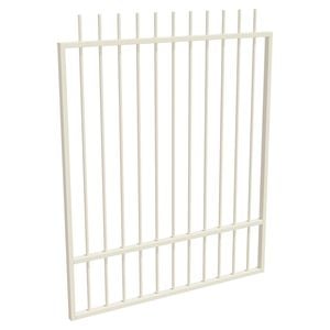ProtectorAl 0800 - 1200 mm W x 1500 mm H Surfmist Aluminium Pool Gate Picket Top with Mid Rail