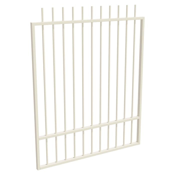 ProtectorAl 0800 - 1200 mm W x 1500 mm H Surfmist Aluminium Pool Gate Picket Top with Mid Rail