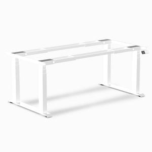 Desky Quad Sit Stand Desk Frame - White