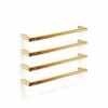 Forme 600mm Square Brushed Gold PVD Single Heated Rail