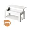 Oikiture White Lift Up Top Coffee Table