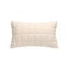 SOGA 30cm Beige Quilted Grid Pattern Decorative Throw Pillow