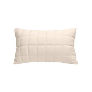 SOGA 30cm Beige Quilted Grid Pattern Decorative Throw Pillow