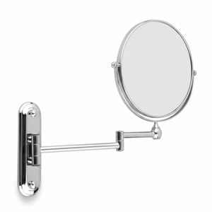 P&P Silver Adjustable Wall Mounted Dual Magnification Bathroom Vanity Mirror