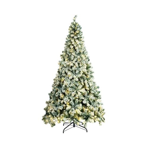 Mazam 2PCS LED Christmas Tree 2.1M 7FT Xmas Trees White Snow Flocked