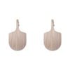 2PK Al Dente Wood Pizza Paddle Board Home Kitchen Cooking 55x30cm