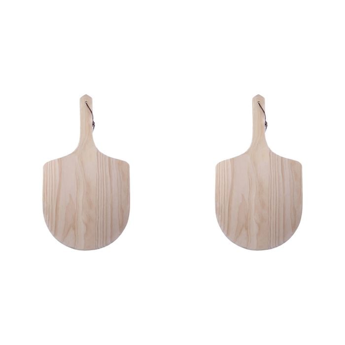 2PK Al Dente Wood Pizza Paddle Board Home Kitchen Cooking 55x30cm