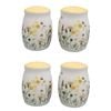 2x 2pc Urban Ceramic Bee Meadow Salt and Pepper Shakers Set 8x6cm Yellow