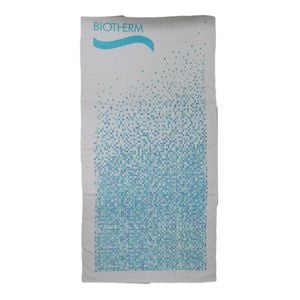 100% Cotton Velour Beach Towel - Biotherm White 75cm x 150cm