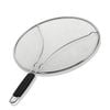 Catzon 25cm Splatter Screen for Frying Pan Stainless Steel Fine Mesh-Black