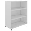 vidaXL Sideboard High Gloss White Composite Wood Cupboard Home Organiser
