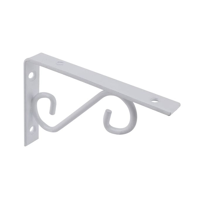 Carinya 150 x 100mm White Scroll Stayed Bracket
