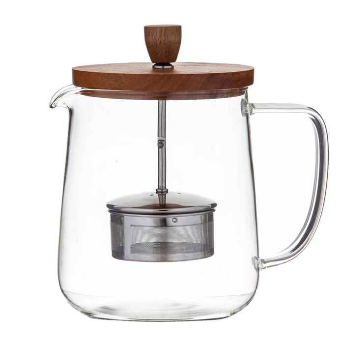 Leaf & Bean Naples Teapot with Acacia Lid & Infuser