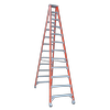 Indalex 3.7m 150kg Pro Series Industrial Fibreglass Double Sided Step Ladder